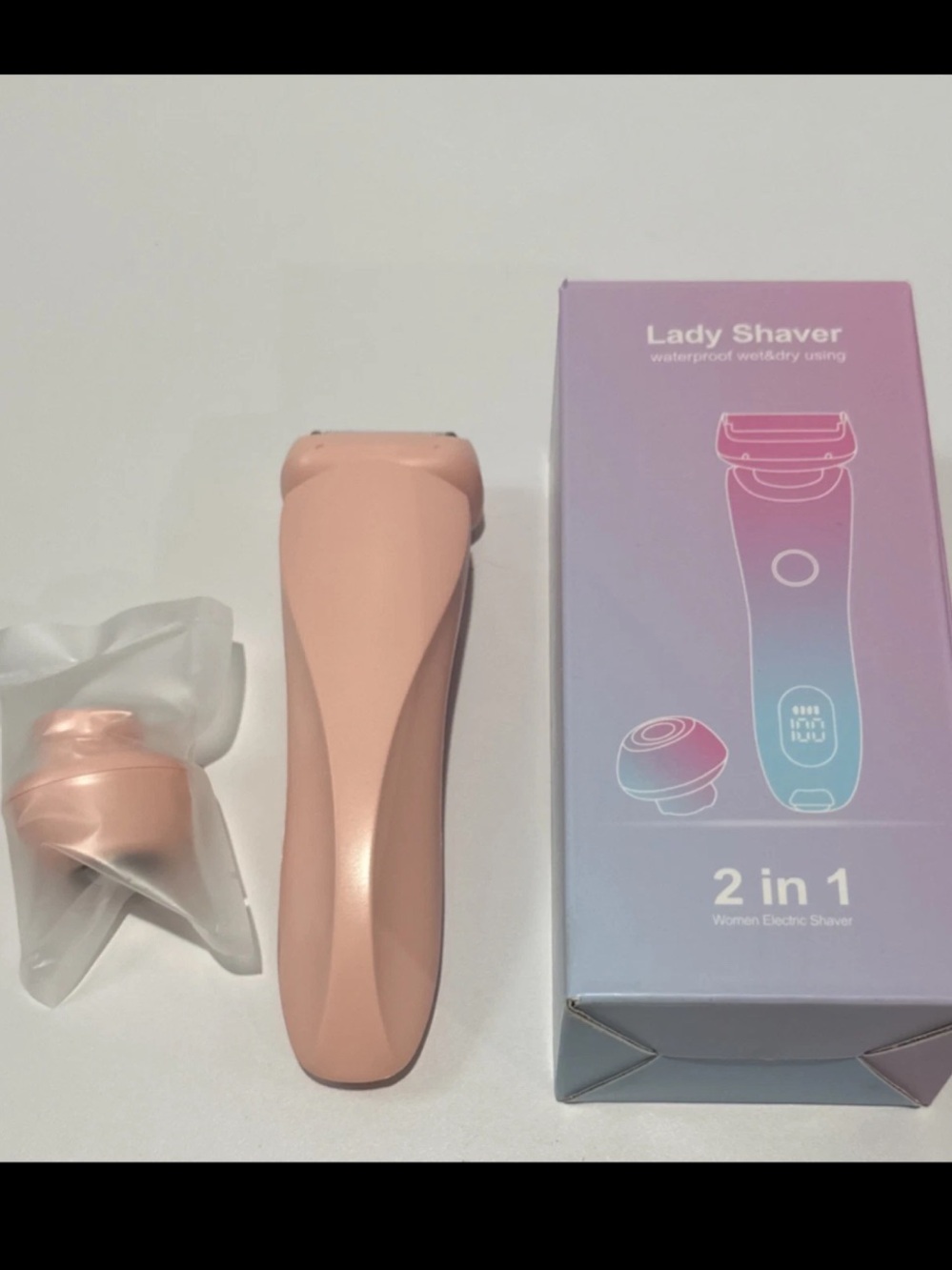 2-in-1 Women's Electric Shaver - Blush Pink